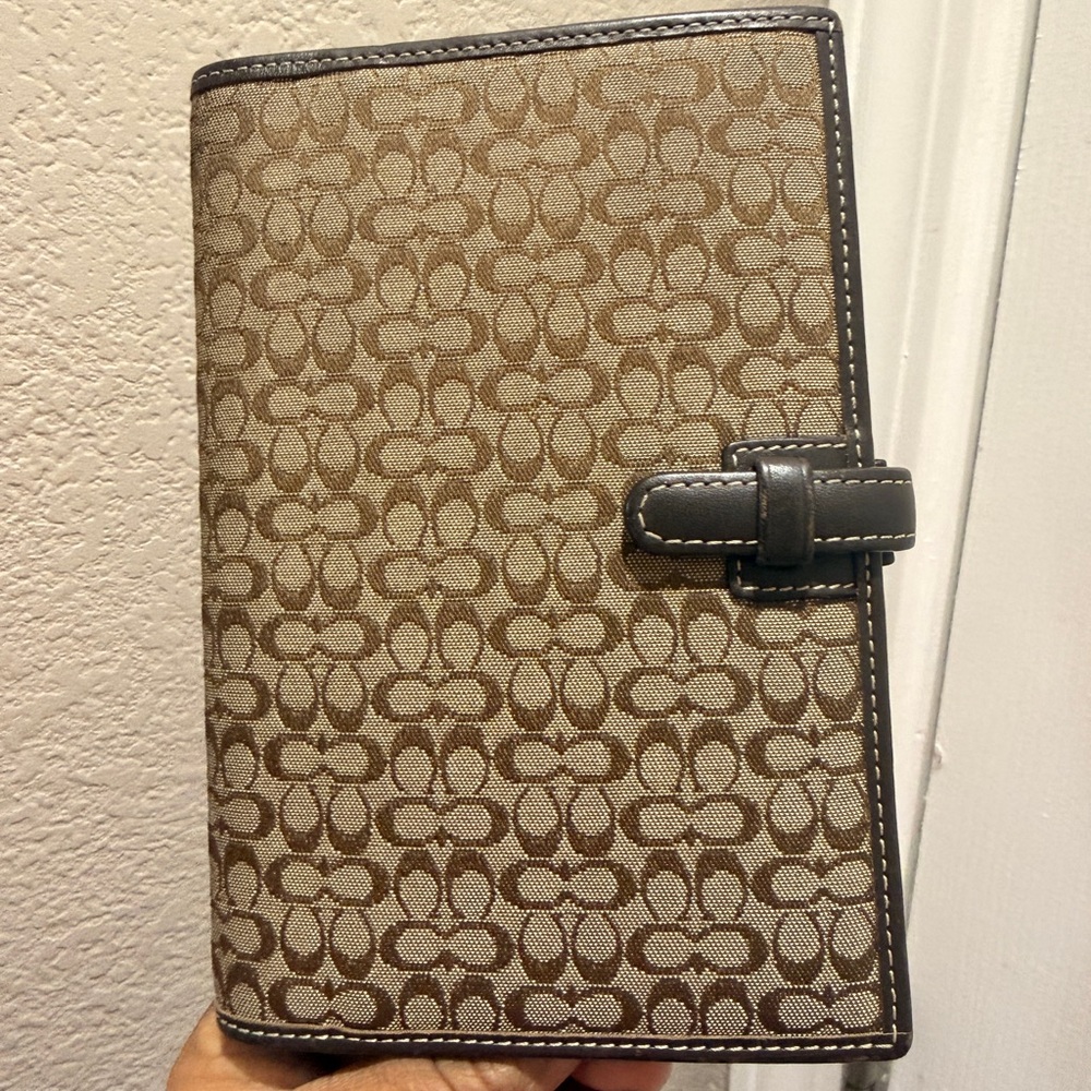 Vintage Coach Signature Canvas Leather Planner MINSIG 4X7 SLIP JKT FS8829
KH/CN